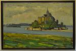 Alex MERCIER (XXème)
Le Mont Saint Michel, 1966.
Huile sur toile signée...