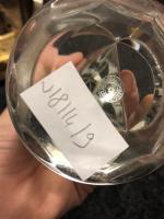 VAL ST LAMBERT - Obélisque en verre pressé moulé monogrammé...