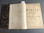 LA SAINCTE BIBLE, 2 vol reliés 1572.