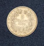 Pièce de 5 francs or 1857 A Napoléon III. &?-...