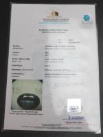 Saphir ovale naturel sur papier pesant 2,11 carats, avec certificat...