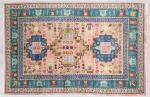 TAPIS chaine trame coton, velours, laine. Origine Samarkande. 260 x...