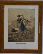 Carle VERNET (1758-1836) d'après.
Mameluck au combat
Gravure
48 x 38.5 cm à...