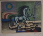 Franz PRIKING (1929-1979)
Le cheval
Lithographie signée et justifiée 9/175
58 x 70...