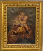 ECOLE ITALIENNE du XVIIème
Vierge à l'enfant
Huile sur toile
85 x 66...