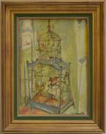Jean COMMERE (1920-1986)
La cage
Huile sur toile signée en bas à...