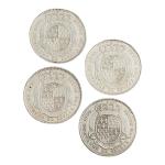 4 JETONS en argent des Etats de Bretagne, Louis XV,...