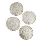 4 JETONS en argent des Etats de Bretagne, Louis XV,...