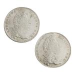 2 JETONS en argent des Etats de Bretagne, Louis XIV,...