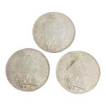 3 JETONS en argent des Etats de Bretagne, Louis XIV,...