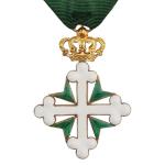 Italie Ordre des Saints Maurice et Lazare. Croix d'Officier. Or,...