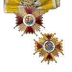 Espagne Ordre d'Isabelle la Catholique. Ensemble de Grand-Croix. Bijou :...