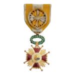 Espagne Ordre d'Isabelle la Catholique. Croix d'Officier. Or, émail (éclats),...