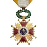 Espagne Ordre d'Isabelle la Catholique. Croix d'Officier. Or, émail (éclats),...