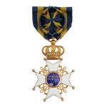 Pays-Bas Ordre du Lion néerlandais. Croix d'Officier. Or, émail (éclats),...