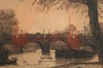 ARMINGTON Caroline Helena (1875-1939) Le Pont-Neuf à Paris, estampe signée...