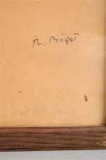 BIGOT Raymond (1872-1953) Rapace noir, encadrement signé en bas à...