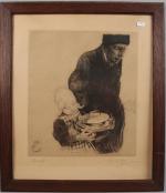 CAMOREYT Jacques Marie Omer (1871-?) Homme et enfant à la...