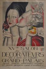 Jean DUPAS (1882-1964)
XVème Salon des Artistes Décorateurs, 1924.
Lithographie originale imprimée...