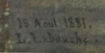 L. LABOUCHE (XIXème)
Personnages près d'un étang, 1881.
Aquarelle signée et datée...