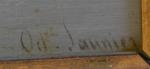 Octave Alfred SAUNIER (1842/43-1887)
Péniches près du halage
Huile sur panneau signée...
