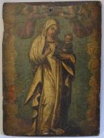ECOLE FRANCAISE du XIXème
Vierge à l'enfant
Huile sur panneau 
32 x...