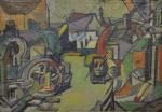 Macario VITALIS (1898-1990)
Composition, 1947.
Huile sur toile signée et datée en...