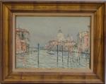 Jean RIGAUD (1912-1999)
Venise, la Salute, 1981.
Huile sur toile signée en...
