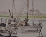 Charles DE TREMOHARS (né en 1955)
Concarneau, bateaux au port
Aquarelle signée...