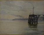 Gustave DE LAUNAY (1864-1929)
La jetée
Aquarelle signée en bas à gauche
12...