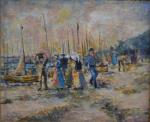 Serge SAUVAGE (XXème siècle)
L'époids (Vendée), le débarquement du poisson.
Huile sur...