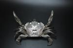 Crabe articulé en argent, le corps ouvre et forme une...