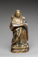 SANTA MARIA DE LA CONCEPCION présentant un linge. Statuette en...