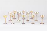 Louis Comfort Tiffany
Série de douze verres à vin de forme...
