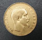 Pièce de 50 francs en or Napoléon III 1857 A...
