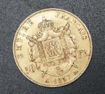 Pièce de 50 francs en or Napoléon III 1857 A...