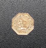 Token octogonal de 1/4 dollar California Gold 1853 - 0,23...