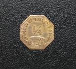 Token octogonal de 1/4 dollar California Gold 1853 - 0,23...