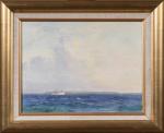 Georges RICARD-CORDINGLEY (1873-1939). " Yacht de la môme Moineau ",...