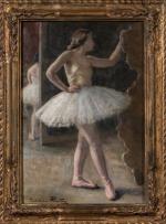 Madeleine PLANTEY (1890-1985). " La ballerine ". Huile sur panneau....