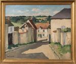 Gaston BALANDE (1880-1971). " Rue de village ". Huile sur...