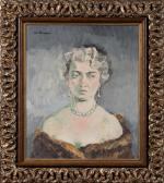 Kees VAN DONGEN (1877-1968). " Portrait de Madame Mannheimer ",...