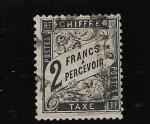 France, timbre-taxe n°23 oblitéré, B/TB (trace de pli), cote 900...