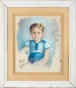 Harry BLOOMFIELD (1883-1941). " Portrait de jeune garçon, 1937 "....