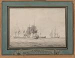 Dominic SERRES (Auch 1722/ Londres 1793). "Combat naval le 30...