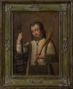 ECOLE ITALIENNE du XVIIème siècle. "Saint Laurent diacre et martyr"....