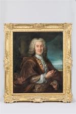 ECOLE FRANÇAISE vers 1760, entourage de Donatien NONOTTE. "Portrait de...