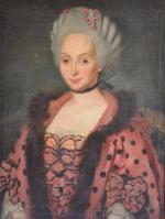 ECOLE FRANCAISE du XVIIIème
Portrait de dame,
Portrait d'homme
Deux toiles formant pendants
65...