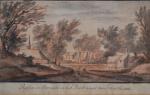 Josua DE GRAVE (1643-1712) attribué à.
Paysage de Overyssel en 1635
Plume...