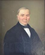 Jules DE FRESSINIAT (1820-?)
Portrait d'homme, 1874.
Huile sur toile signée et...